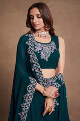Extraordinary Blue Colour Lehenga Choli